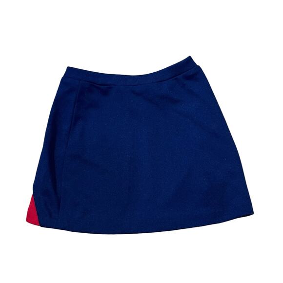 Navy Blue Red Cheerleader Uniform Skirt Costume XS W-24" - Picture 2 of 3